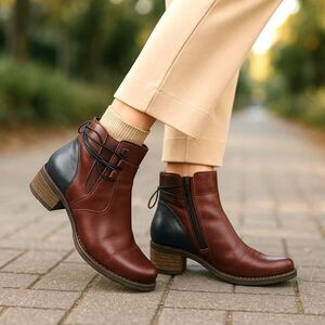 Rieker 79692 Fee $149 Lined Ankle Boots Wine/Pazifik EU 38 / US 7–7.5 – New